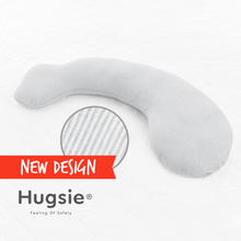 Load image into Gallery viewer, 8-in-1 Comfort Series Maternity Pillow - 100% USA Cotton (Stripe Gray)