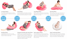 Load image into Gallery viewer, 8-in-1 Maternity Pillow Comfort Series - 100% USA Cotton (Gray Blue)
