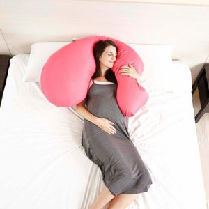 8-in-1 Comfort Series Maternity Pillow - 100% USA Cotton (Stripe Gray)